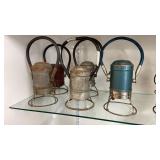 5 Metal Vintage Battery Powered Lanterns