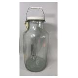 Owens Illinois Glass Jar W/Lid and Handle