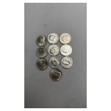 10 Kennedy Half Dollars