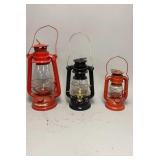 3- Kerosene Camp Lanterns