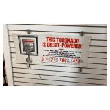 Oldsmobile Diesel-Powered Tornado Sign