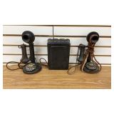 2- 1920ï¿½s Candlestick Style Telephones & Power Box