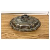 English Made Silver Plated Platter w/ Lid