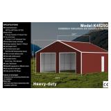 45FTx25FT Double Garage Steel Barn Shed