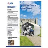20FT X 30FT All-Steel Carport w/Enclosed Sidewalls