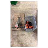 Clay Pigeon Thrower W/Tote Of Clay Pigeons