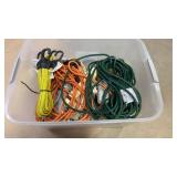 Tote of Electrical Cords