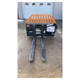 Wolverine 48' Skid Steer Hydraulic Pallet Forks