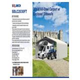 20FT X 30FT All-Steel Carport w/Enclosed Sidewalls