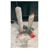 Holiday Candle Display Vintage