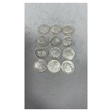 12 Silver Dimes