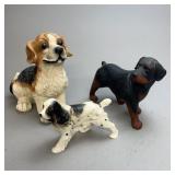 3 Ceramic Dogs