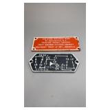 Cast Iron Schematic railroad Plates