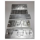 Metal Schematic railroad Plates