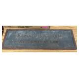 Heavy Cast Iron Sign