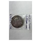 1939-B Swiss 5 Franc-Unc. 12.525 Grams of Silver