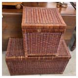 2 Wicker Basket Chests