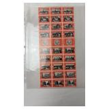 1948 Sheet of Syracuse Centennial Stamps- Orange