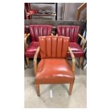 Vintage Mid Century Leather Arm Chair
