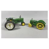 John Deere Die Cast Clock & Tractor