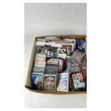 Box of Football & Baseball Cards