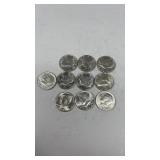 10 Kennedy Half Dollars