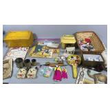 Vintage Ads, Political Pins, Chalkware,