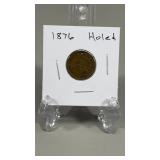 1876 Holed Indian Cent