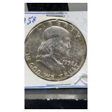 1958 Silver Ben Franklin Half Dollar