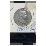 1960-D Silver Ben Franklin Half Dollar