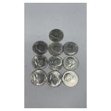 10 Kennedy Bicentennial Half Dollars