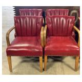 Vintage Mid Century Armchairs Leather