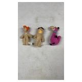 Vintage Flintstone Plush Characters