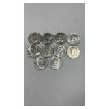 10 Kennedy Half Dollars