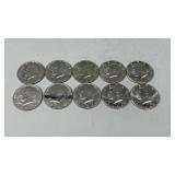10 Kennedy Half Dollars