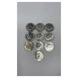 10 Kennedy Bicentennial Half Dollars