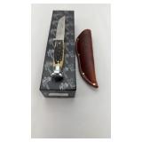 Queen Steel Cutlery L281 89 Carved Stag Bone Knife