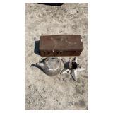 Metal Tool Box-Kettle and Christmas Tree Stand