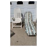 Plastic Lawn Chair and Lounge Chair
