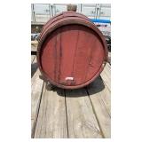 Wooden Barrel and Rack