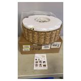 Wicker Look Ceiling Light/Fan Combo