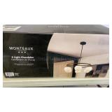 Montaeux 6 Light Chandelier-Black& Gold