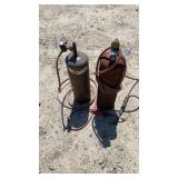 2 Acetylene Tanks with Regulator and Hose