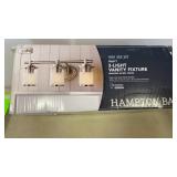Hampton Bay 3 Light Vanity Fixture-Brush Nickel