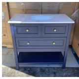 36IN Blue Bathroom Vanity Cabinet (Brand New!!!)