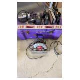 Tote of Corded Tools-Jig Saw-1/2ï¿½ Impact-Grinder