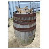 55 Gallon Wooden Keg w/ Base Stand