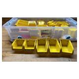 Tote of Peg Board Organizer Bins