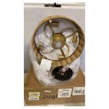Wicker Look Ceiling Light/Fan Combo