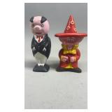 Pig in a Suit & Wizard of Os Cast Iron Coin Banks